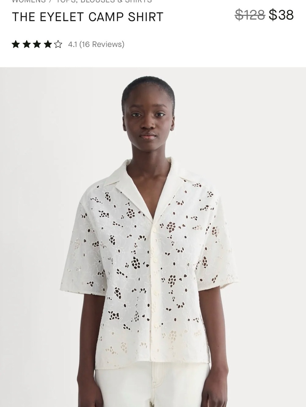 Everlane Eyelet Camp Shirt